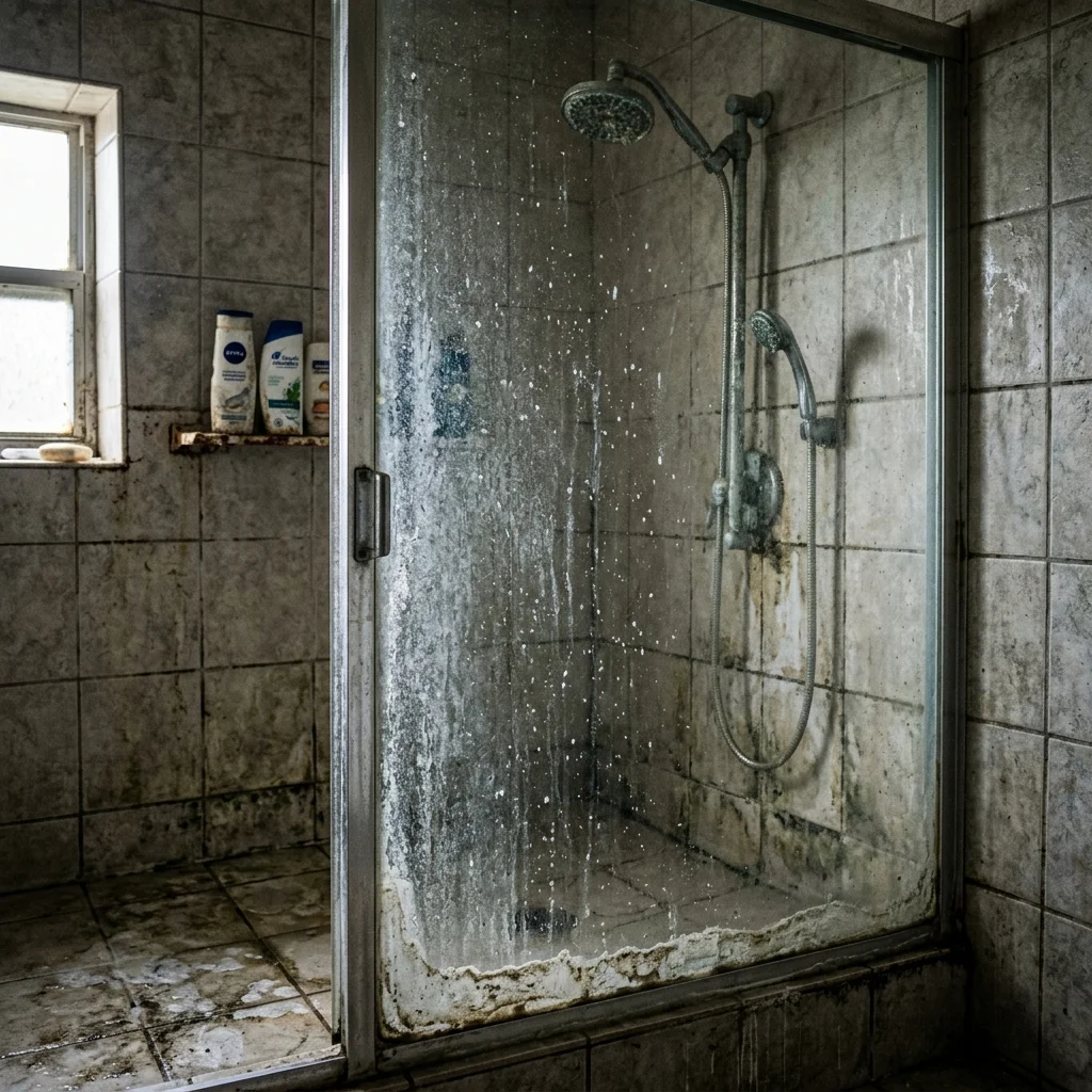 Banyo derz araları ve kireçli duşakabin öncesi